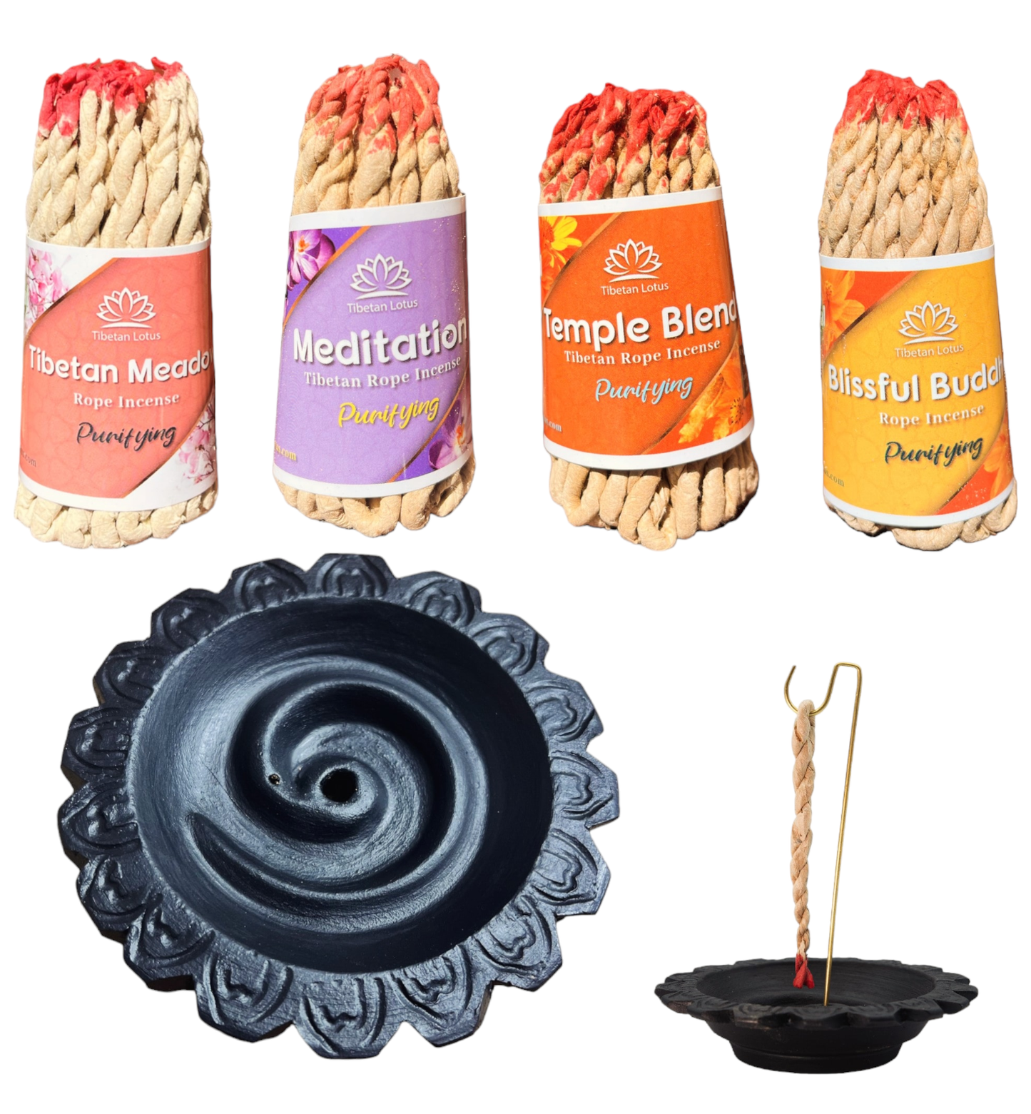 Meditation, Buddha Blessing ,Tibetan Meadow, Temple Blend+ Burner Kit